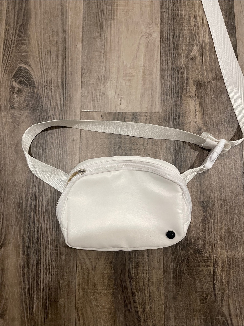 White Crossbody Belt Bag - Minimal Women’s Waist Pouch